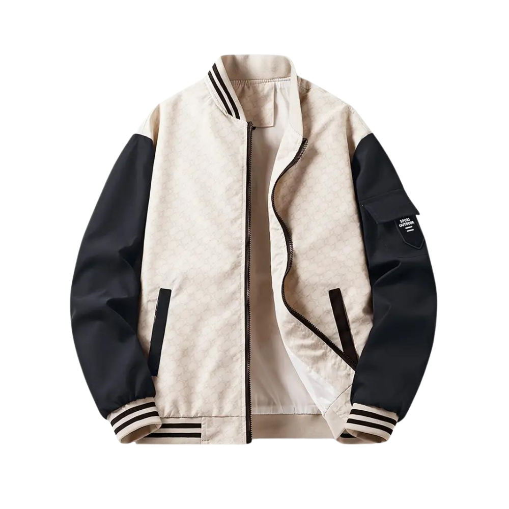 Męska kurtka baseballowa slim fit w stylu casual