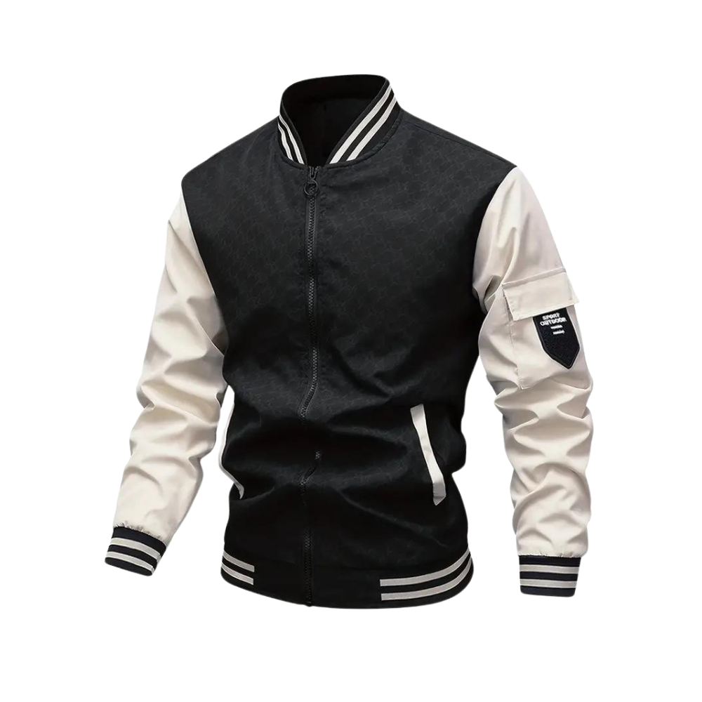 Męska kurtka baseballowa slim fit w stylu casual
