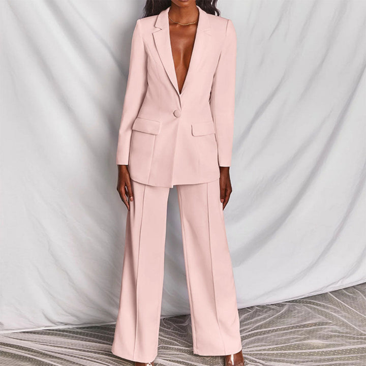 Elegancki damski zestaw – blazer i spodnie