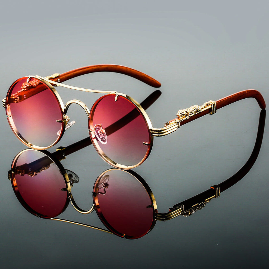 Metalowe okulary przeciwsłoneczne w stylu retro
