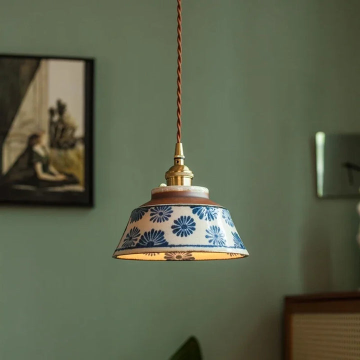 Ronja – ręcznie malowana ceramiczna lampa wisząca
