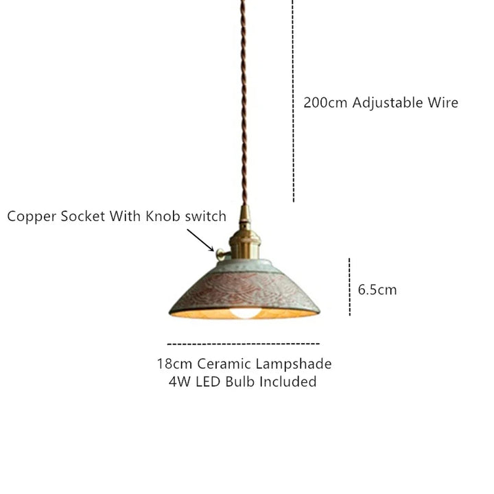 Ronja – ręcznie malowana ceramiczna lampa wisząca