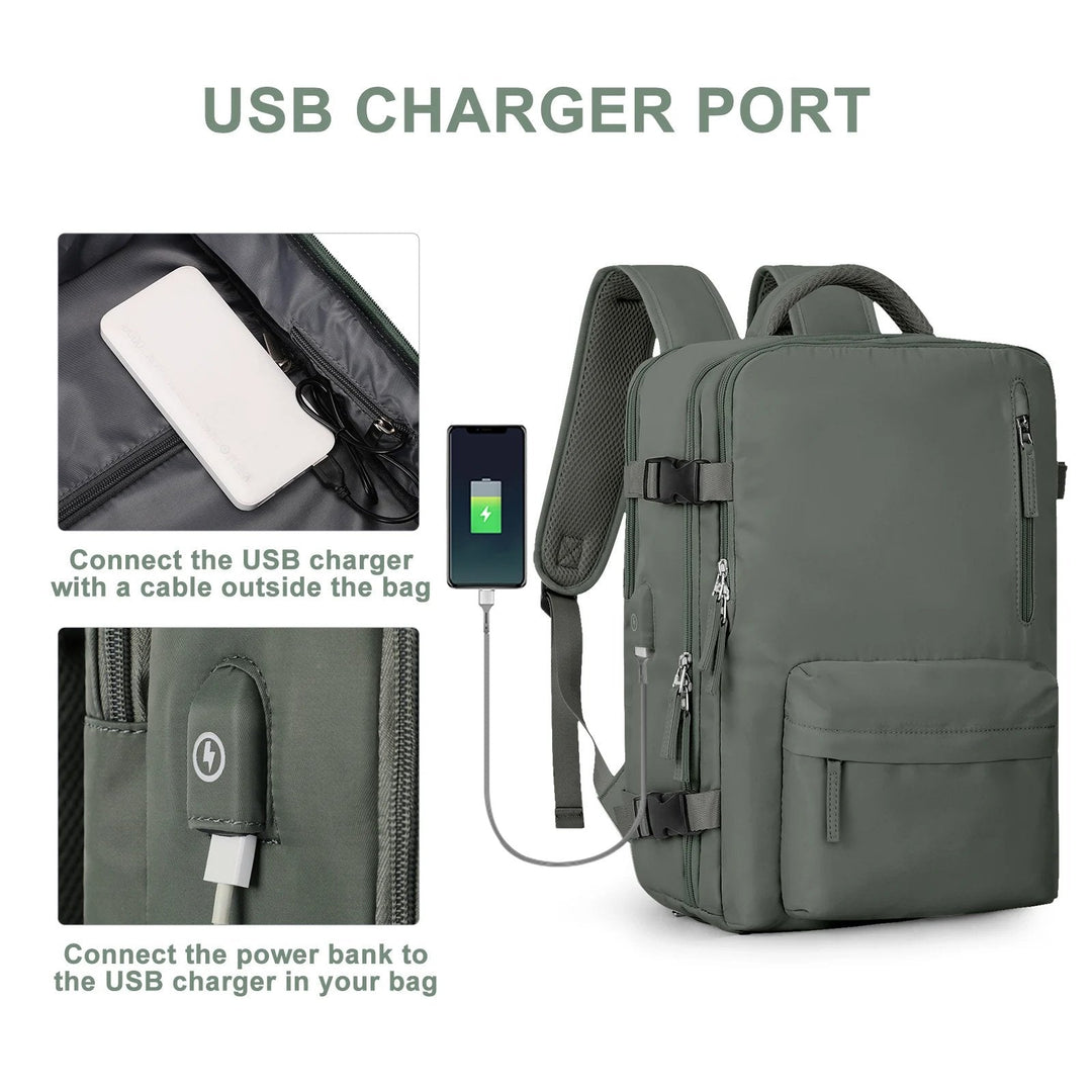Wielofunkcyjny damski plecak 35 l z portem USB