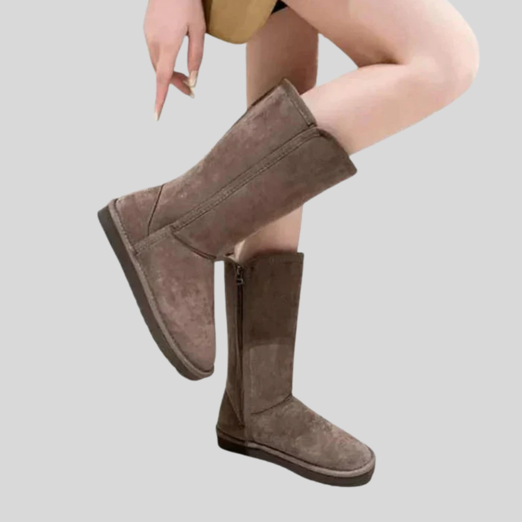 Damskie zimowe buty zamszowe