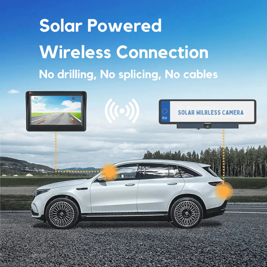 Kamera cofania HD zasilana solarnie