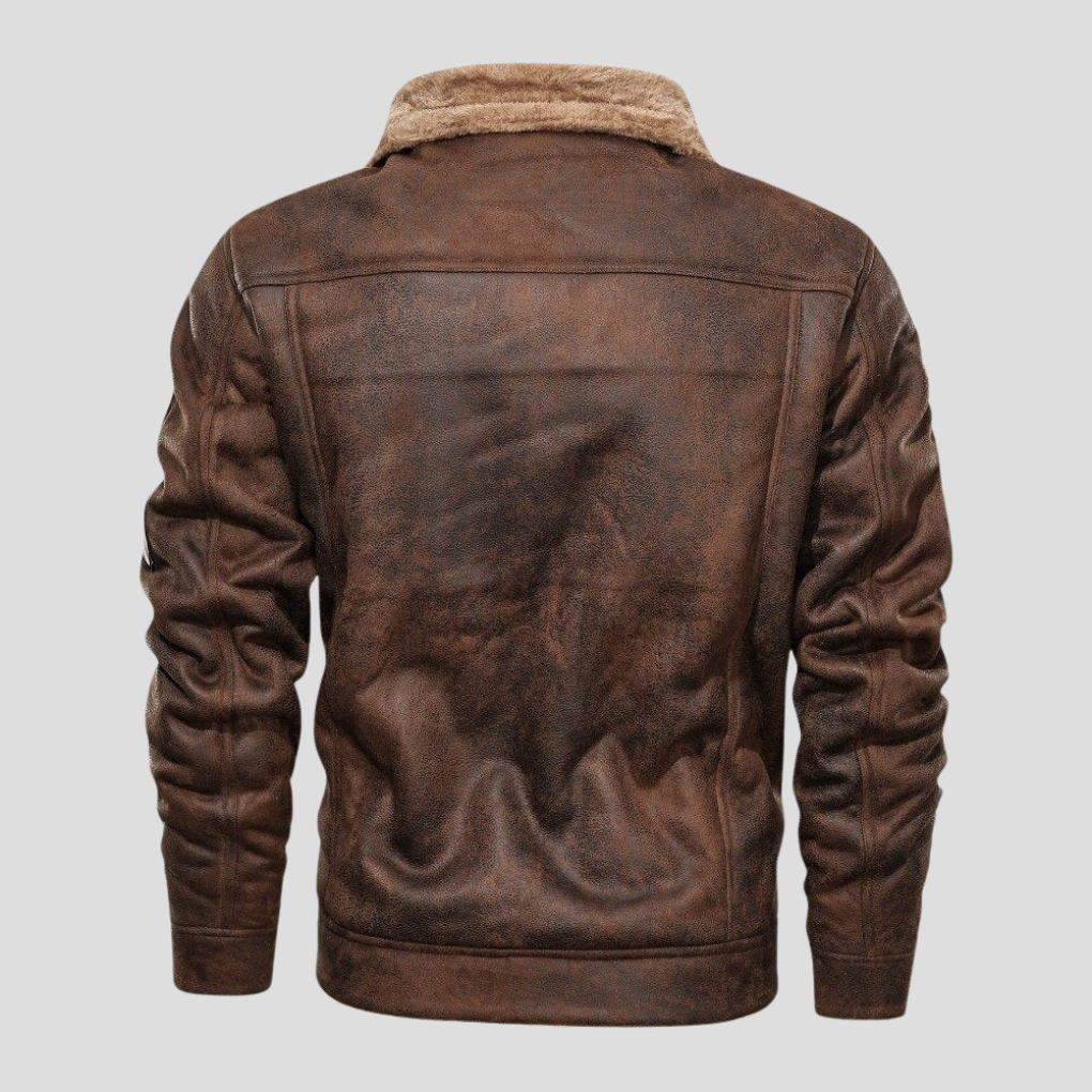 Męska skórzana kurtka motocyklowa