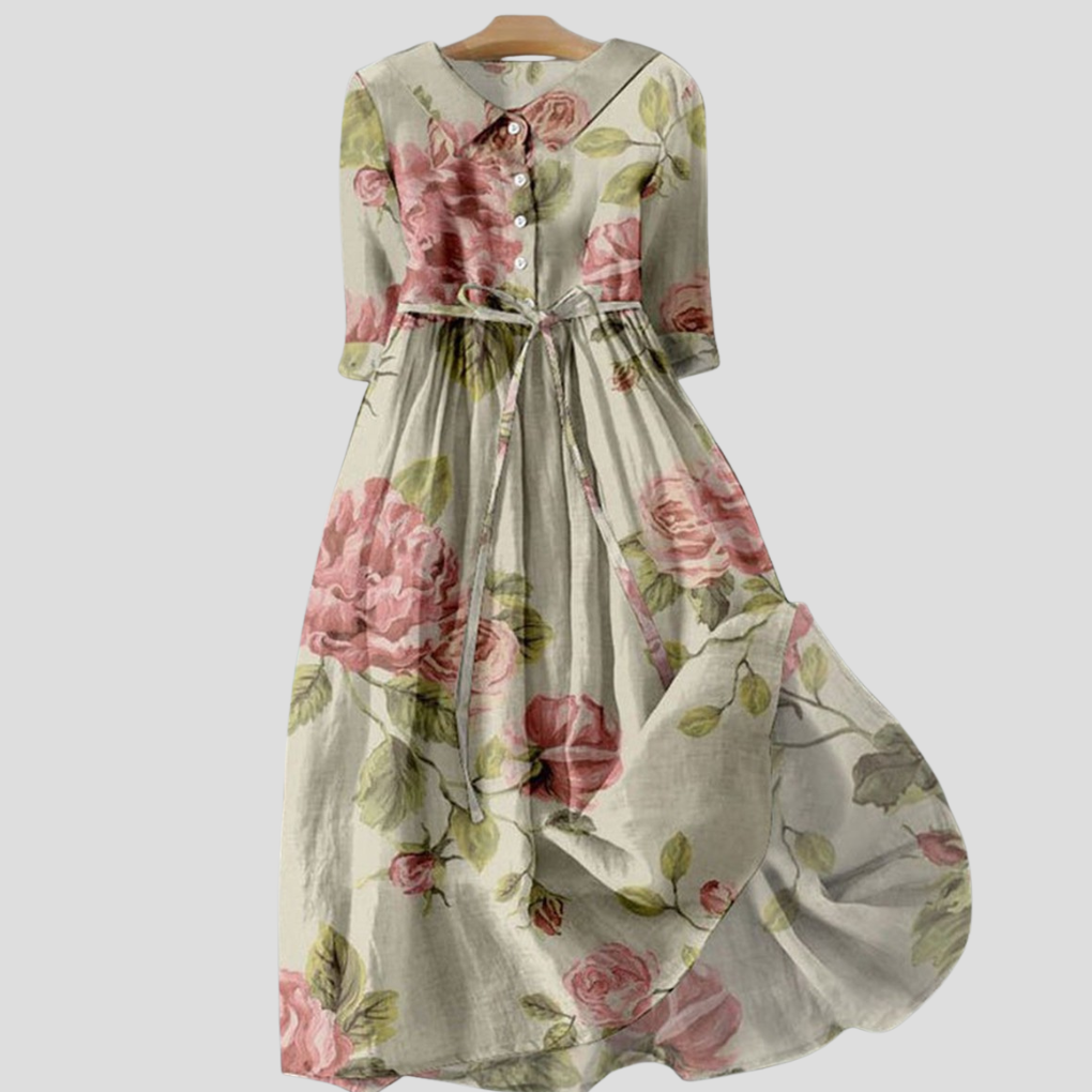 Damska sukienka z kołnierzykiem w stylu vintage