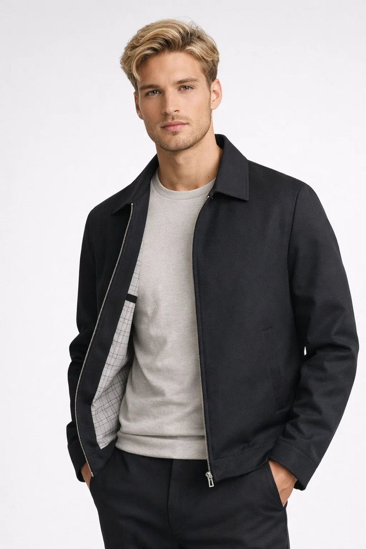 Męska kamizelka business casual z podszewką w kratę