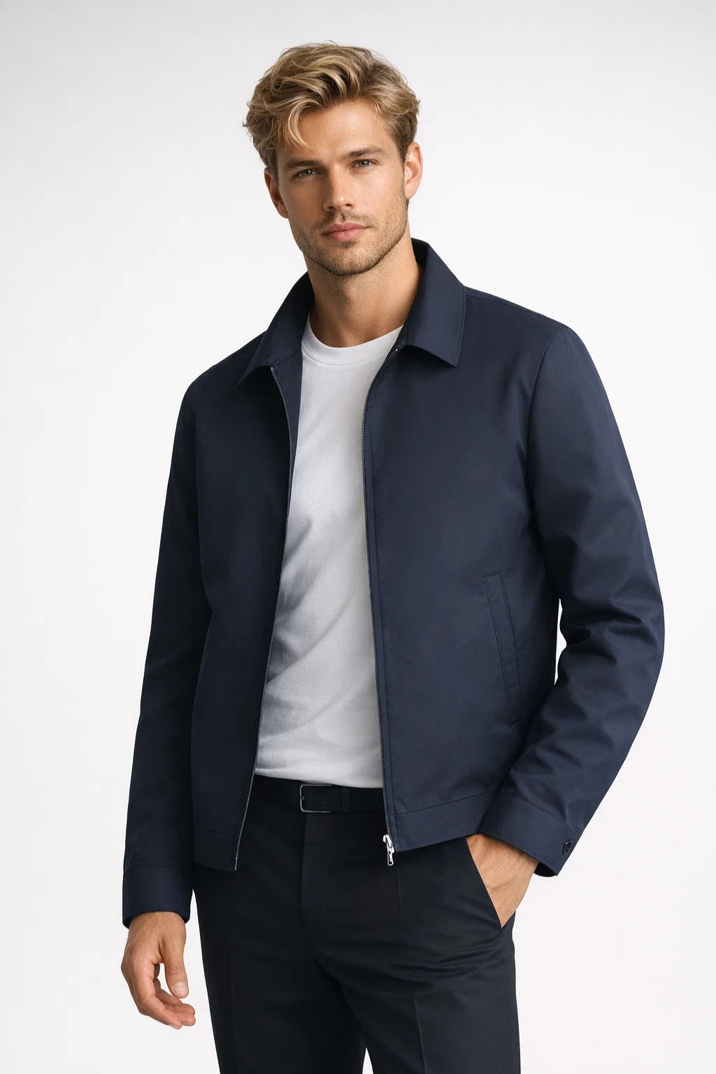 Męska kamizelka business casual z podszewką w kratę