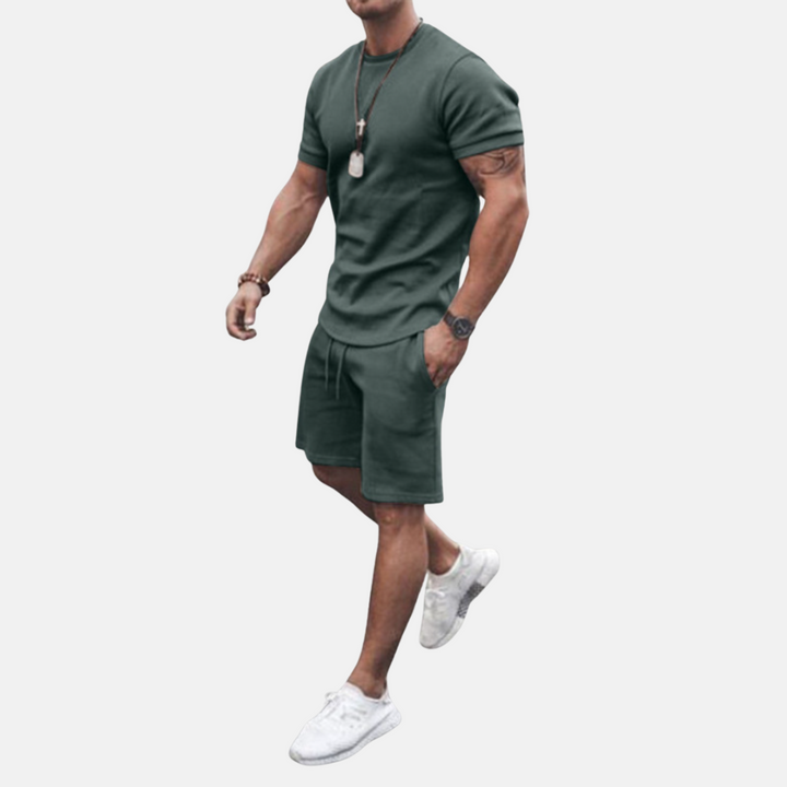 Męski dwuczęściowy zestaw letni w stylu casual