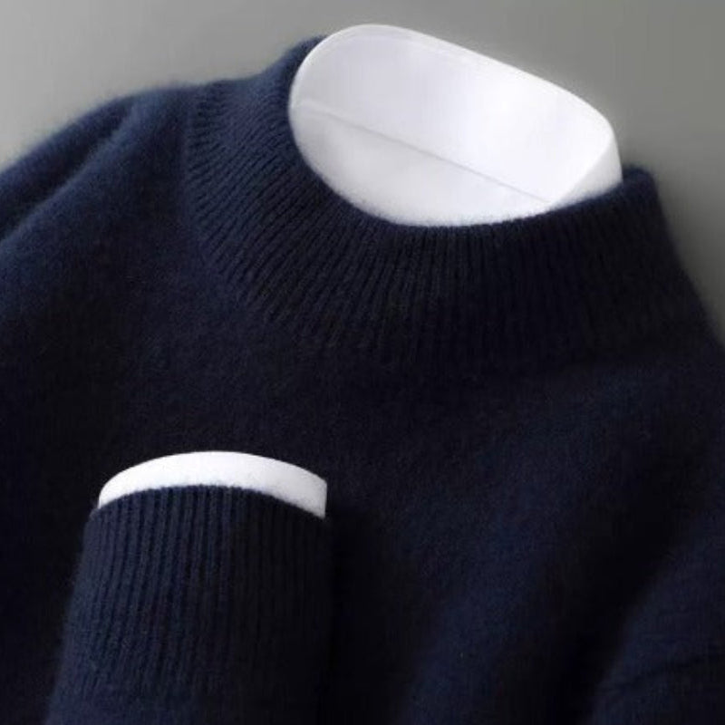 Elegancki damski sweter z kaszmiru ze stójką