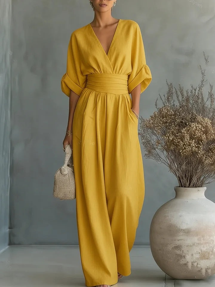 Georgina™ | Elegancki Kombinezon z Dekoltem V