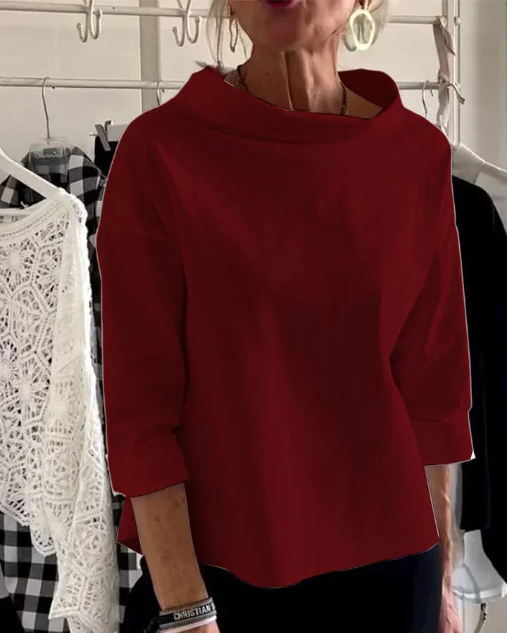 Top z szerokimi klapami – stylowy i swobodny