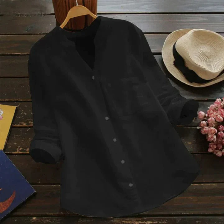 Damska koszula z lnu i bawełny