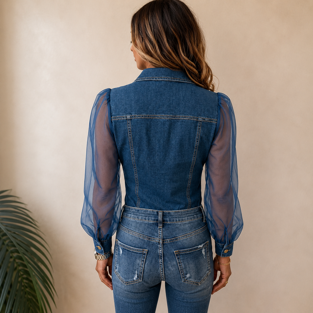 Amelie™ | Stylowa Bluzka w Stylu Denim