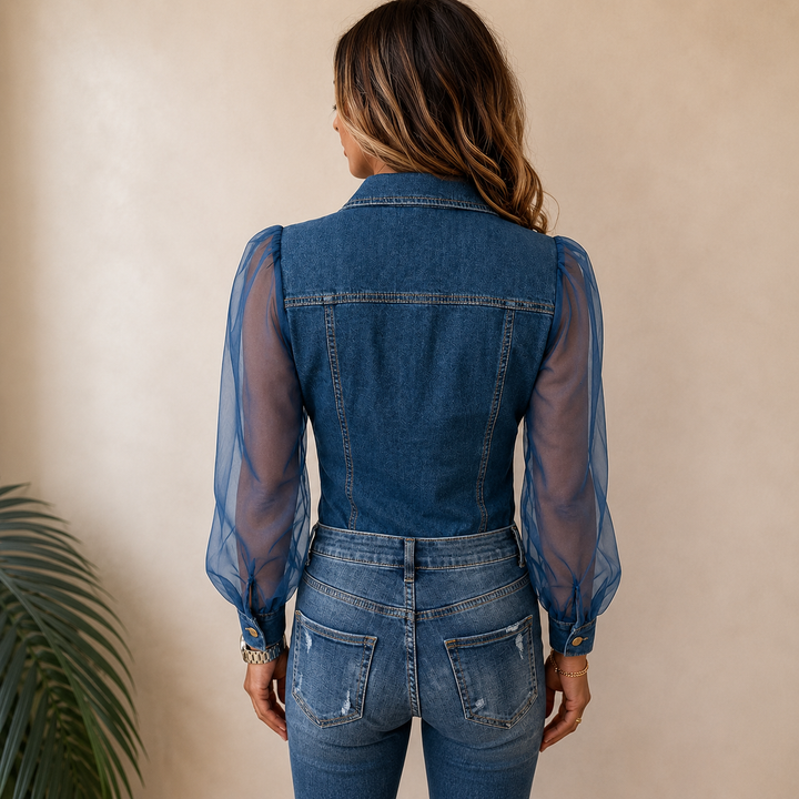 Amelie™ | Stylowa Bluzka w Stylu Denim