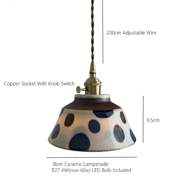 Ronja – ręcznie malowana ceramiczna lampa wisząca