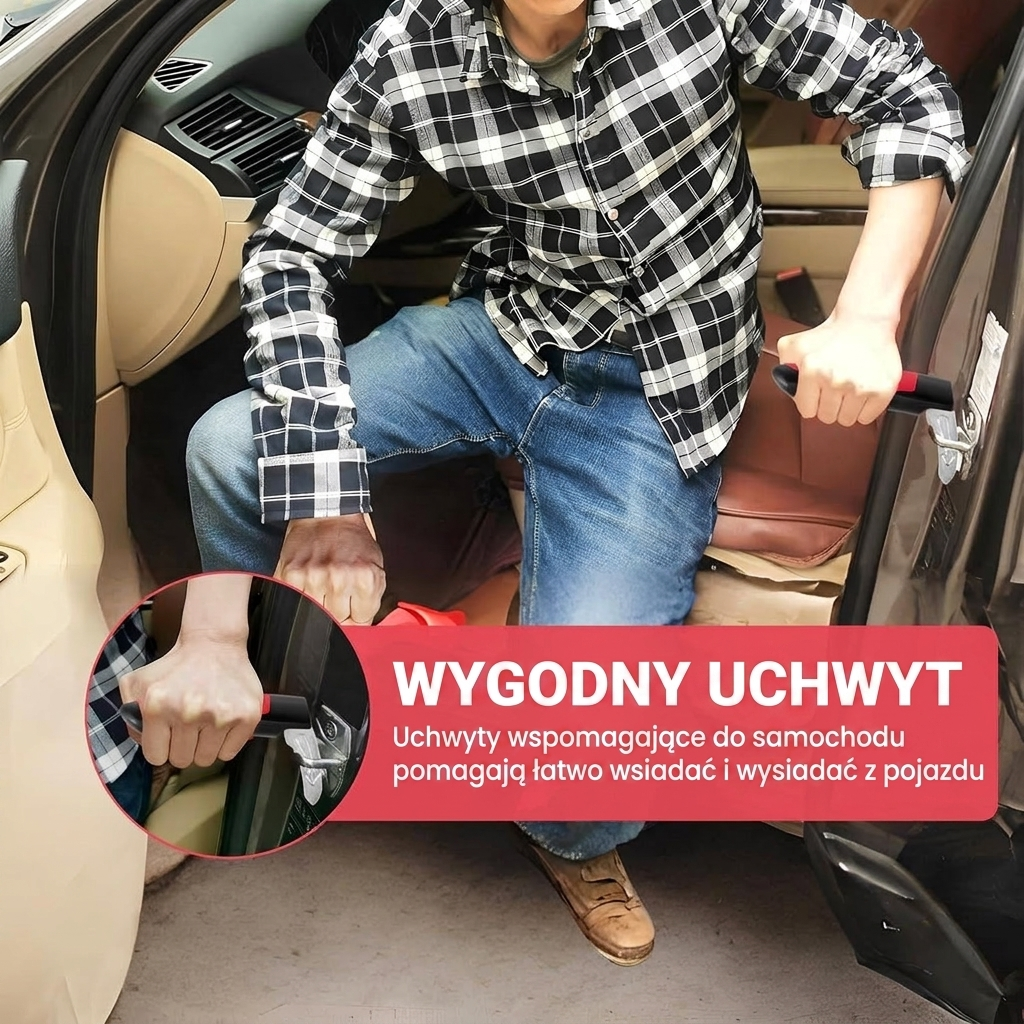Uchwyty pomocnicze do samochodu z narzędziem ratunkowym, 2 sztuki