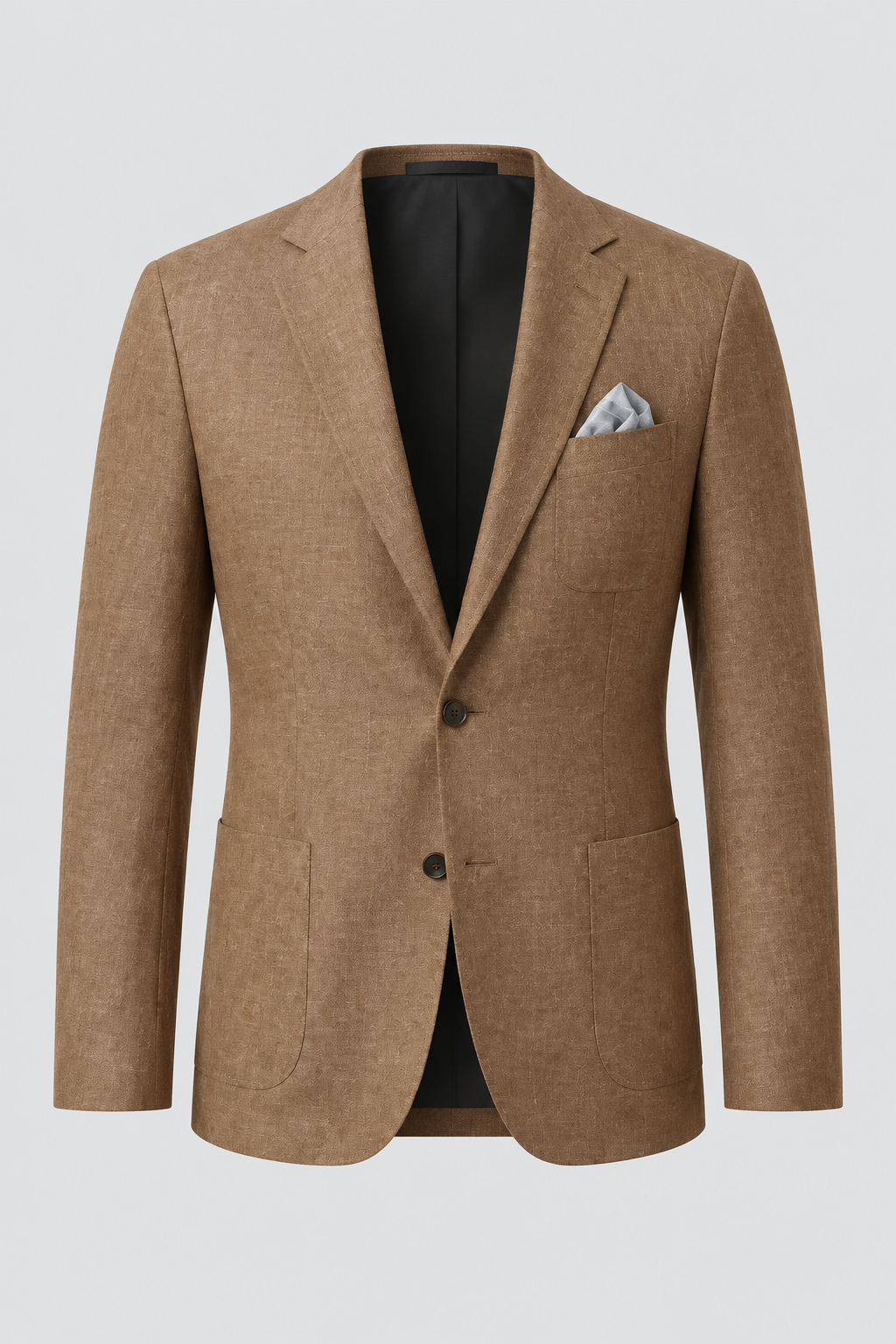 Męska lniana marynarka smart casual o lekkim kroju