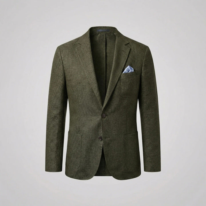 Męska lniana marynarka smart casual o lekkim kroju