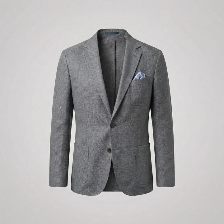 Męska lniana marynarka smart casual o lekkim kroju