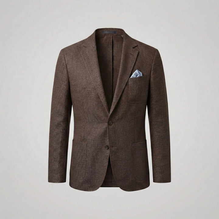 Męska lniana marynarka smart casual o lekkim kroju