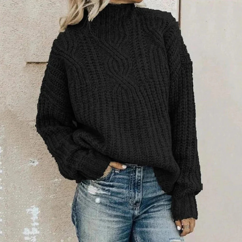 Elegancki damski sweter o subtelnej fakturze