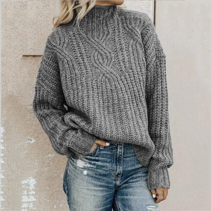 Elegancki damski sweter o subtelnej fakturze