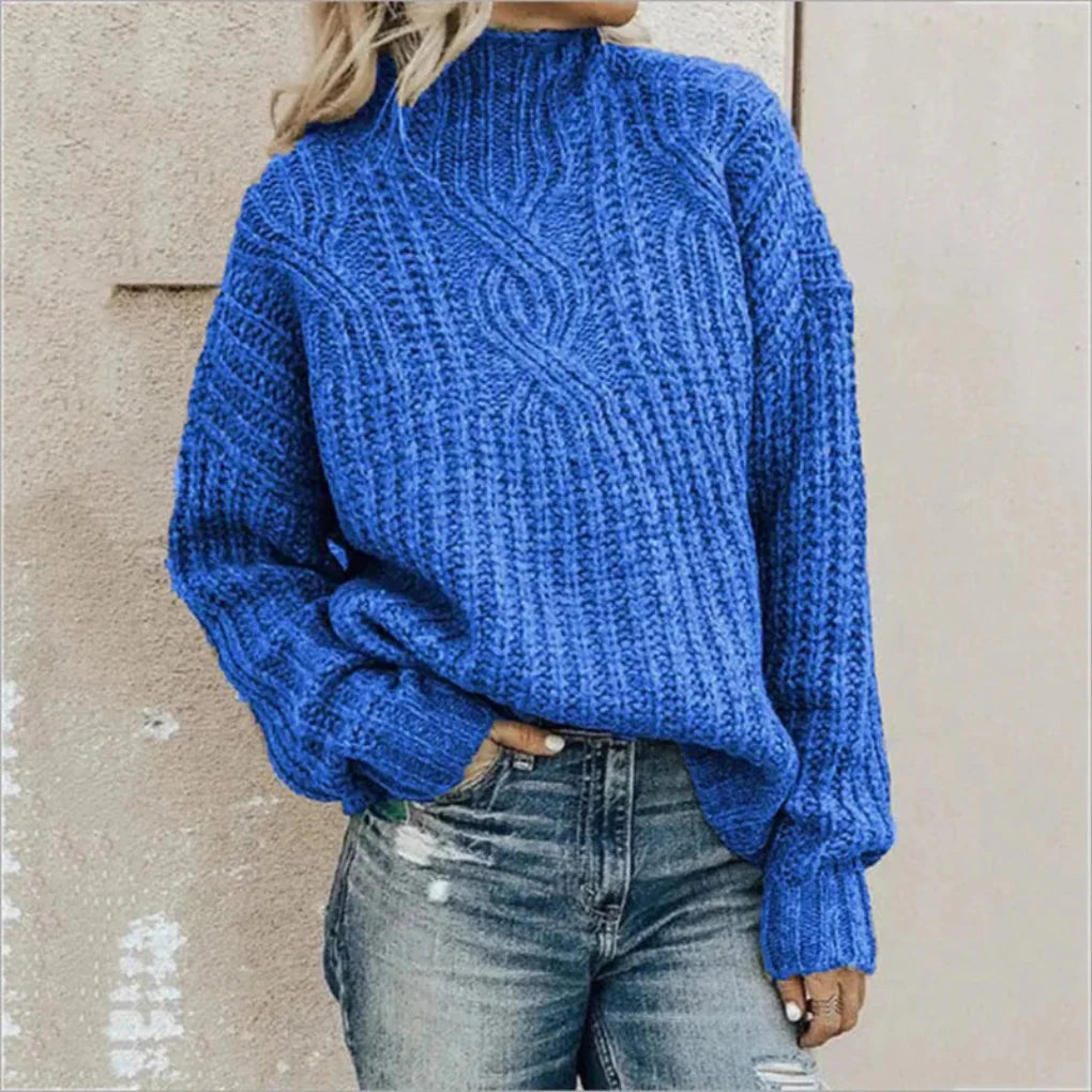 Elegancki damski sweter o subtelnej fakturze