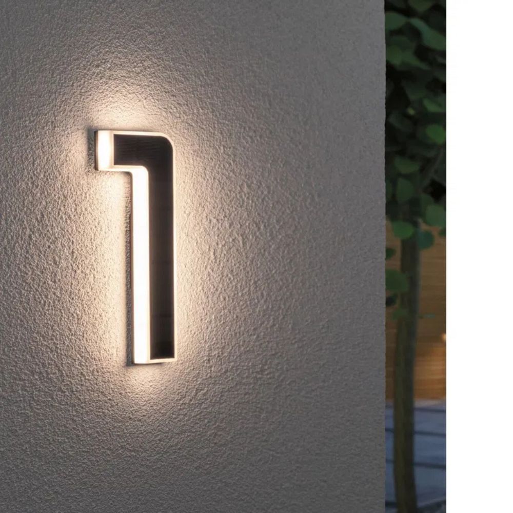 Solarny numer domu z LED i czujnikiem zmierzchu