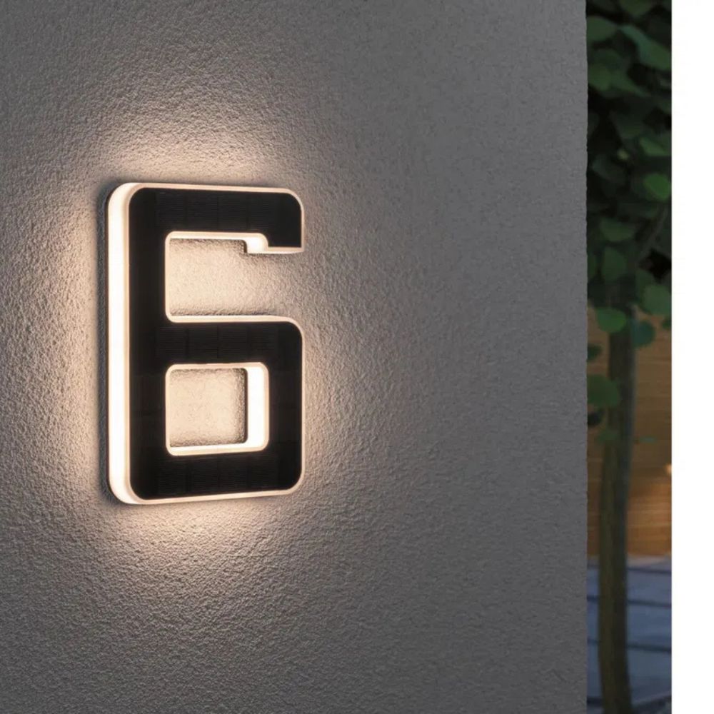 Solarny numer domu z LED i czujnikiem zmierzchu