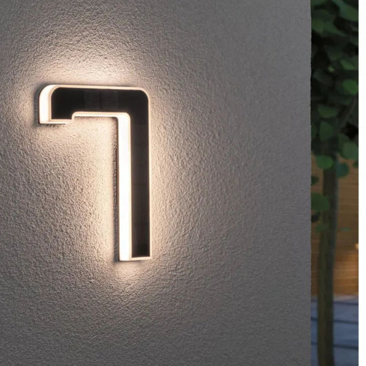 Solarny numer domu z LED i czujnikiem zmierzchu