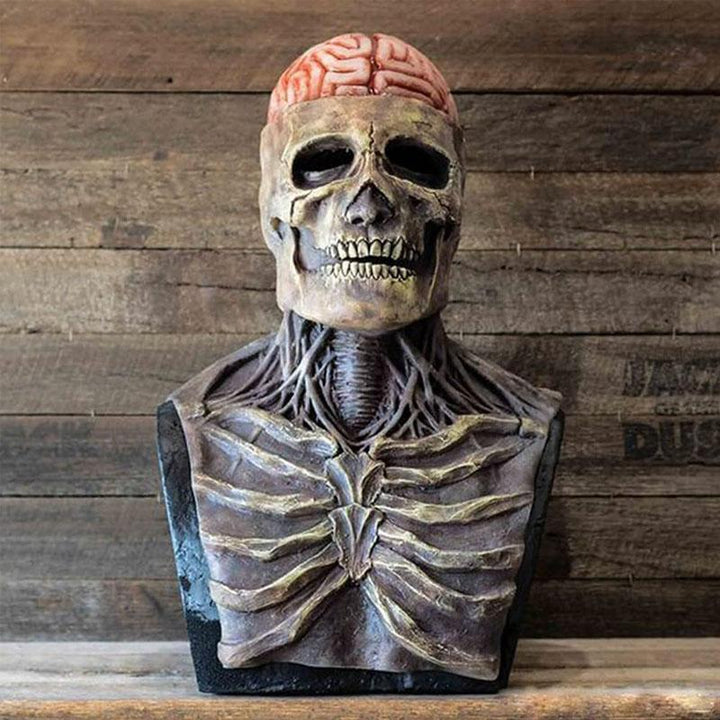 Ultrarealistyczny kostium szkieletu na Halloween z maską